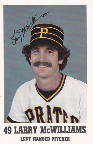 1984 Pittsburgh Pirates Promotional Dates 3x5 #NNO Larry McWilliams Front