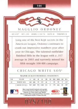 2004 Donruss Classics - Timeless Tributes Red #144 Magglio Ordonez Back