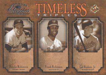 2004 Donruss Classics - Timeless Triples #TT-3 Brooks Robinson / Frank Robinson / Cal Ripken Jr. Front