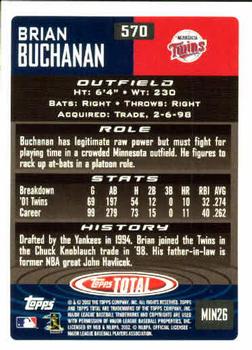 2002 Topps Total #570 Brian Buchanan Back