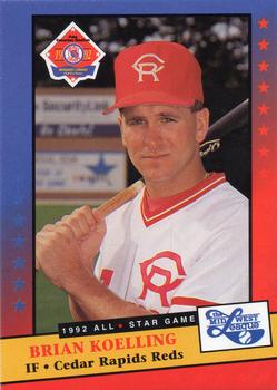 1992 Midwest League All-Stars #NNO Brian Koelling Front