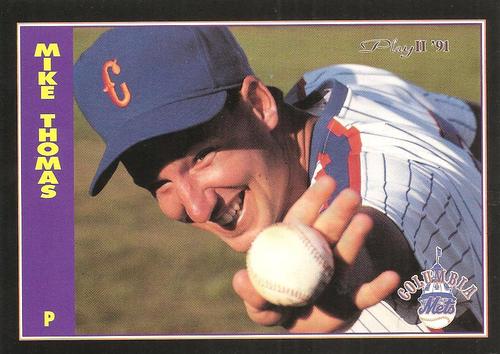 1991 Play II Columbia Mets Postcards #5 Mike Thomas Front