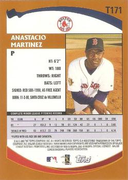 2002 Topps Traded & Rookies #T171 Anastacio Martinez Back