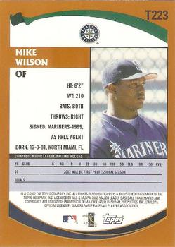 2002 Topps Traded & Rookies #T223 Mike Wilson Back