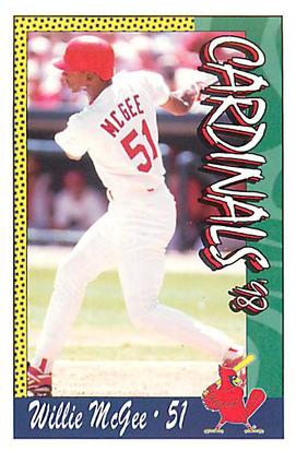 1998 St. Louis Cardinals Police #NNO Willie McGee Front