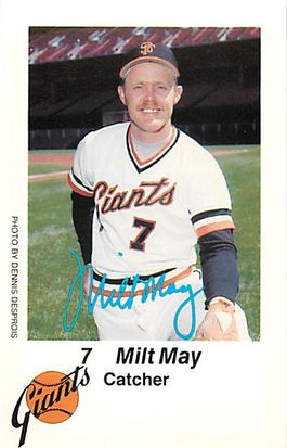1980 San Francisco Giants Police #NNO Milt May Front