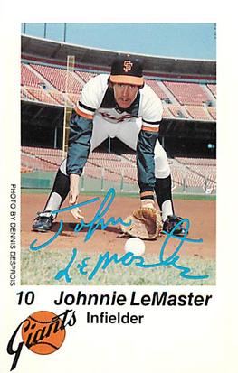 1980 San Francisco Giants Police #NNO Johnnie LeMaster Front