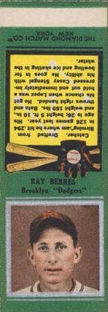 1934 Diamond Matchbooks (U1) #NNO Ray Berres Front