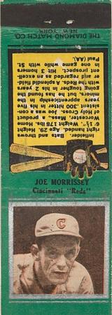 1934 Diamond Matchbooks (U1) #NNO Joe Morrissey Front