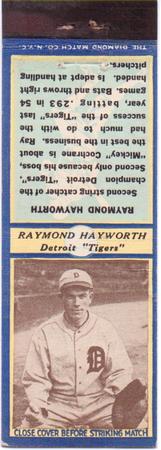 1935-36 Diamond Matchbooks (U3-1) #NNO Raymond Hayworth Front