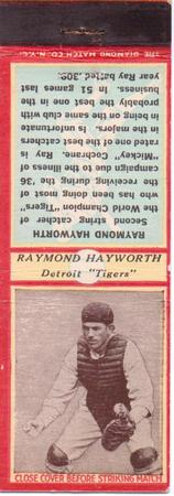 1935-36 Diamond Matchbooks (U3-1) #NNO Raymond Hayworth Front