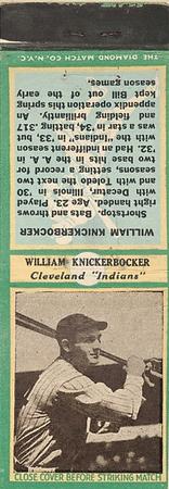 1935-36 Diamond Matchbooks (U3-1) #NNO Wm. Knickerbocker Front