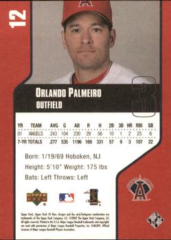 2002 Upper Deck 40-Man #12 Orlando Palmeiro Back