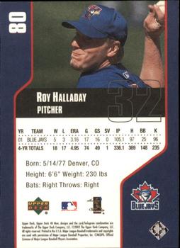 2002 Upper Deck 40-Man #80 Roy Halladay Back