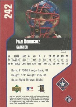 2002 Upper Deck 40-Man #242 Ivan Rodriguez Back