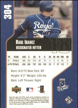 2002 Upper Deck 40-Man #304 Raul Ibanez Back