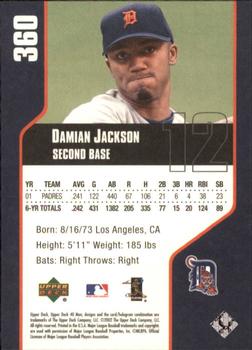 2002 Upper Deck 40-Man #360 Damian Jackson Back