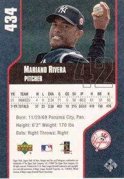 2002 Upper Deck 40-Man #434 Mariano Rivera Back