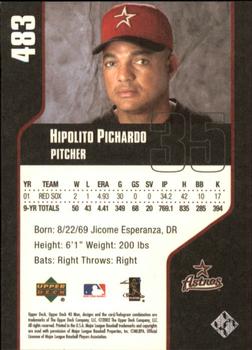 2002 Upper Deck 40-Man #483 Hipolito Pichardo Back
