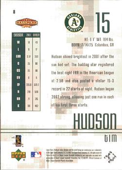 2002 Upper Deck Ballpark Idols #8 Tim Hudson Back