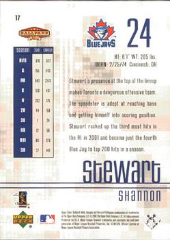 2002 Upper Deck Ballpark Idols #17 Shannon Stewart Back