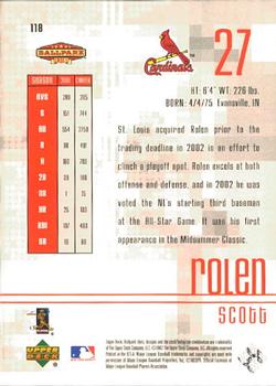 2002 Upper Deck Ballpark Idols #118 Scott Rolen Back