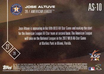 2017 Topps Now All-Star Game American League #AS-10 Jose Altuve Back