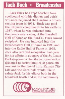 2001 St. Louis Cardinals Police #NNO Jack Buck Back