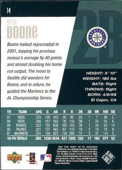 2002 Upper Deck Diamond Connection #14 Bret Boone Back