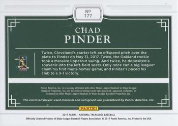 2017 Panini National Treasures #177 Chad Pinder Back