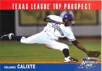 2013 Grandstand Texas League Top Prospects #NNO Orlando Calixte Front