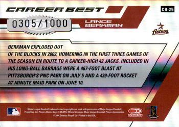 2004 Donruss Elite - Career Best #CB-25 Lance Berkman Back