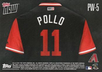 2017 Topps Now Players Weekend #PW-5 A.J. Pollock Back
