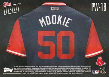 2017 Topps Now Players Weekend #PW-18 Mookie Betts Back