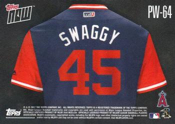 2017 Topps Now Players Weekend #PW-64 Tyler Skaggs Back