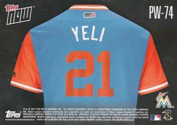 2017 Topps Now Players Weekend #PW-74 Christian Yelich Back