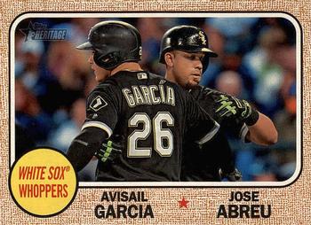 2017 Topps Heritage - Combo Cards #CC-15 White Sox Whoppers (Avisail Garcia / Jose Abreu) Front