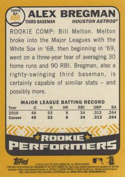 2017 Topps Heritage - Rookie Performers #RP-ABR Alex Bregman Back