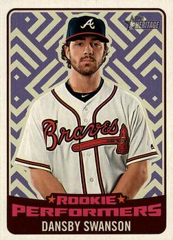 2017 Topps Heritage - Rookie Performers #RP-DS Dansby Swanson Front