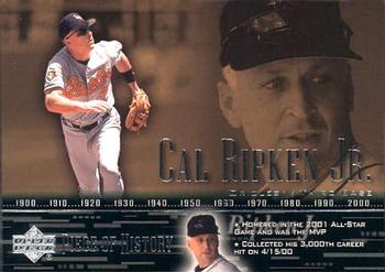 2002 Upper Deck Piece of History #16 Cal Ripken Jr. Front