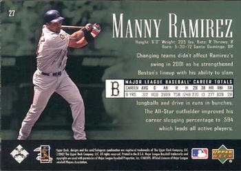 2002 Upper Deck Piece of History #27 Manny Ramirez Back