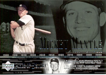 2002 Upper Deck Piece of History #38 Mickey Mantle Front