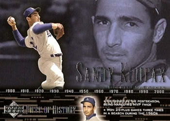 2002 Upper Deck Piece of History #65 Sandy Koufax Front