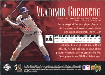 2002 Upper Deck Piece of History #69 Vladimir Guerrero Back