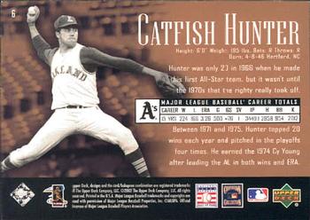 2002 Upper Deck Piece of History #6 Catfish Hunter Back