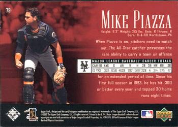 2002 Upper Deck Piece of History #79 Mike Piazza Back