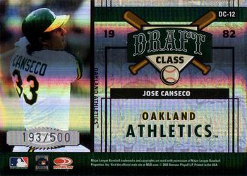 2004 Donruss Elite Extra Edition - Draft Class #DC-12 Dwight Gooden / Jose Canseco Back