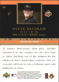 2002 Upper Deck Ultimate Collection #88 Steve Bechler Back