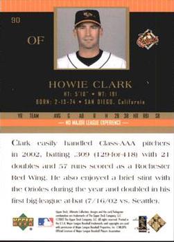 2002 Upper Deck Ultimate Collection #90 Howie Clark Back