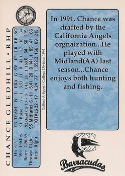1994 Collect-A-Sport Corpus Christi Barracudas #NNO Chance Gledhill Back